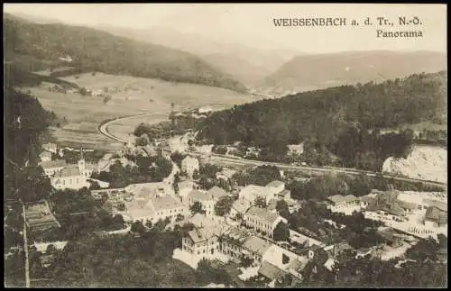 Ansichtskarte Weissenbach an der Triesting Stadtpartie 1912