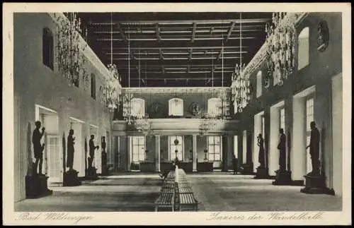 Ansichtskarte Bad Wildungen Inneres der Wandelhalle 1938