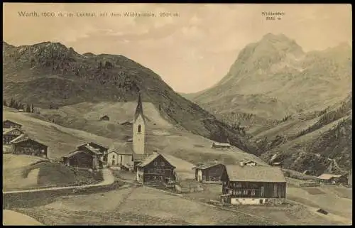 Ansichtskarte Warth Vorarlberg Stadtpartie 1912