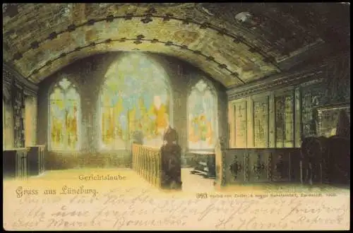 Ansichtskarte Lüneburg Innenansicht - Gerichtslaube 1901