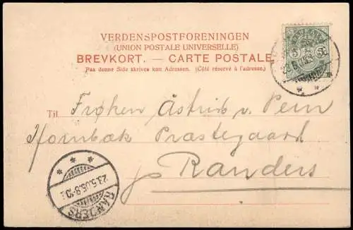 Postcard Dragsholm Schloß 1905  Dänemark Danmark Seeland