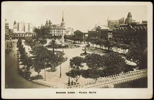 Postcard Buenos Aires Plaza Mayo - Fotokarte 1928  Argentina