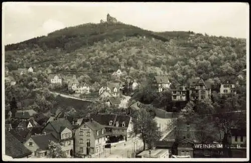 Ansichtskarte Weinheim (Bergstraße) Straßenpartie in der Stadt 1933