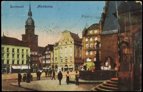 Ansichtskarte Dortmund Marktplatz 1920