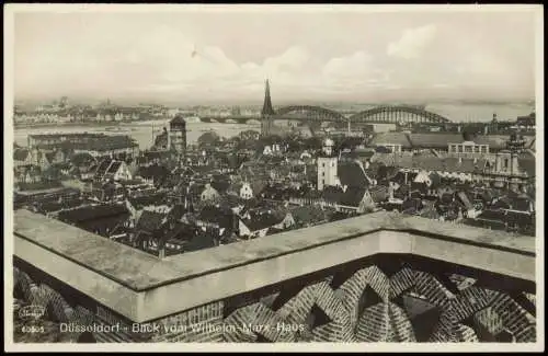 Ansichtskarte Düsseldorf Blick vom Wilhelm Marx-Haus 1930