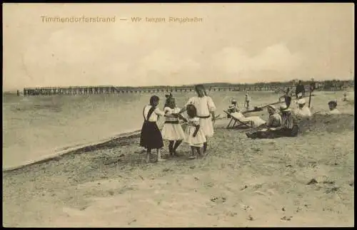 Ansichtskarte Timmendorfer Strand Wir tanzen Ringelreihn Kinder - Strand 1912