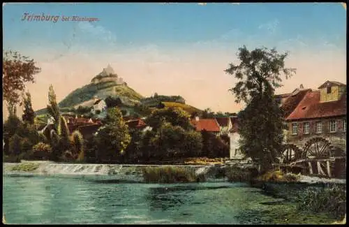 Ansichtskarte Trimberg Trimburg bei Kissingen. Wassermühle 1914