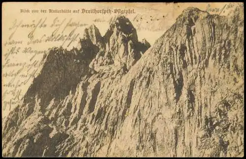 Ansichtskarte .Bayern Wettersteingebirge Dreitorspitze Ostgipfel 1903