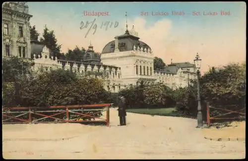 Postcard Budapest Stück Lukács fürdö - Sct. Lukas Bad. 1915