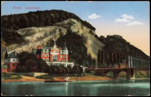 Ansichtskarte Porta Westfalica Jakobsberg Villen 1914