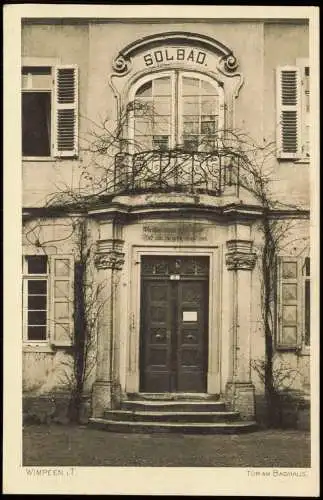 Ansichtskarte Bad Wimpfen Tür am Badehaus 1909