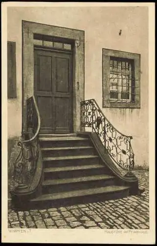 Ansichtskarte Bad Wimpfen Haustüre am Pfarrhaus 1909