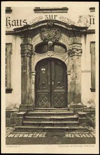 Ansichtskarte Bad Wimpfen Haustüre am Gasthof zur Linde 1909