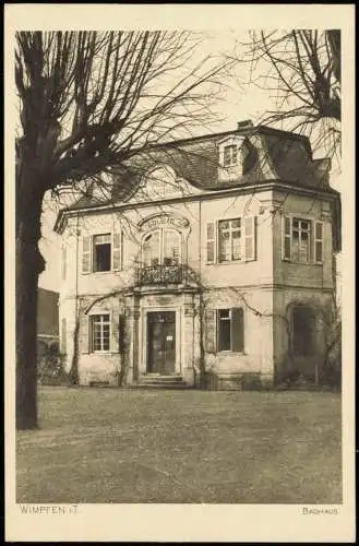 Ansichtskarte Bad Wimpfen Badhaus 1909