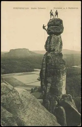 Pfaffendorf Königstein Sächsische Schweiz Pfaffenstein  Bergsteiger 1913