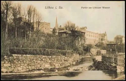 Ansichtskarte Löbau Partie am Löbauer Wasser 1909