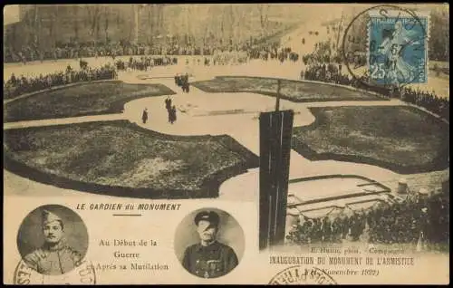 Compiègne Einweihung des Denkmals    du Monument de l'Armistice France 1922