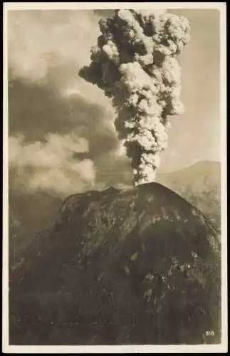Cartolina Neapel Napoli Erupzione del Vesuvio Vesuv in Tätigkeit 1935