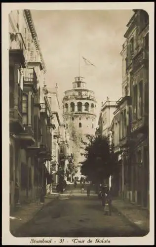 Istanbul Konstantinopel | Constantinople Tour de Galata Straße Stamboul 1931