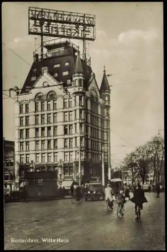 Postkaart Rotterdam Rotterdam Witte Huis, Straßenpartie 1928