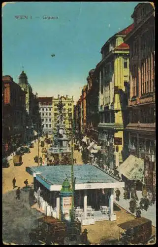 Ansichtskarte Wien Graben Kaffee 1916