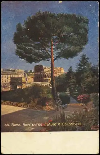 Cartolina Rom Roma ANFITEATRO FLAVIO O COLOSSEO. Künstlerkarte 1919