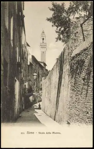 Cartolina Siena Vicolo della manna. 1912 Italien Italia