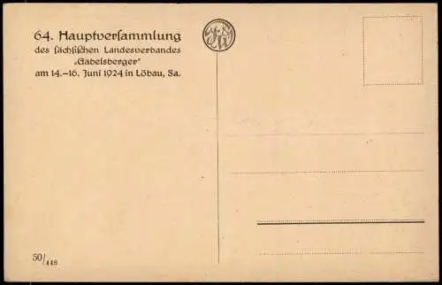 Ansichtskarte Löbau Ältestes Haus Ziegenkopf Oberlausitz 1924