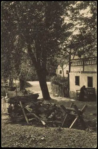 Lauske b. Pommritz-Weißenberg Wóspork Im Mittagsschatten - Oberlausitz 1925
