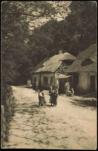 Lauske b. Pommritz-Weißenberg Wóspork Dorfstraße Oberlausitz 1926