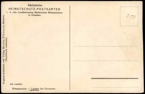 Lauske b. Pommritz-Weißenberg Wóspork Dorfstraße Oberlausitz 1926