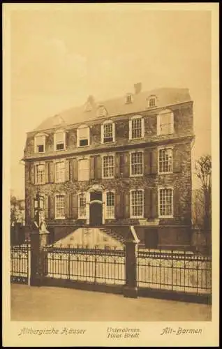 Ansichtskarte Barmen-Wuppertal Haus Bredt Unterdörnen. 1910