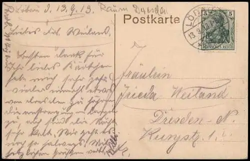 Ansichtskarte Löbau Totale 1913