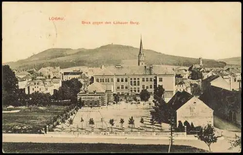 Ansichtskarte Löbau Blick gegen den Löbauer Berg. 1910