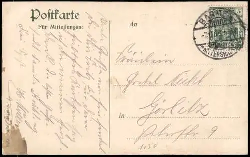 Ansichtskarte Barmen-Wuppertal Anlagen. Eingang zum Ringeltal. 1913