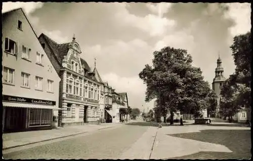 Ansichtskarte Beverungen Weserstraße Conditorei-Cafe 1955