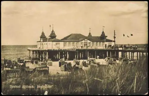 5 Ansichtskarten Lot Ahlbeck (Usedom): Strand und Seebrücke 1960