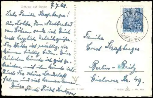 3 Ansichtskarten Göhren (Rügen) Strandansichten ca1960