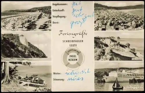 Lot 6 Ansichtskarten Grüße von der Ostsee, Möwen, Wellen, Stimmungsbilder 1960