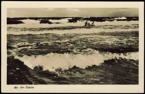 Lot 6 Ansichtskarten Grüße von der Ostsee, Möwen, Wellen, Stimmungsbilder 1960