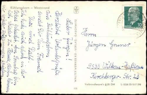 Lot 3 Ansichtskarten Kühlungsborn Strandansichten 1953/1964