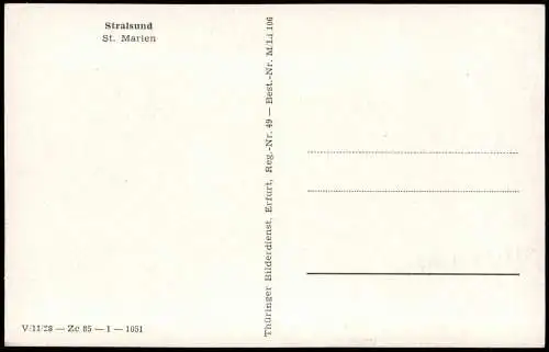 Lot 5 Ansichtskarten Stralsund St. Marien, Knieperteich 1936/1960