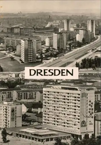 Seevorstadt-Dresden St. Petersburger Straße (Leningrader Straße) und Hochhaus am Pirnaischen Platz 1969