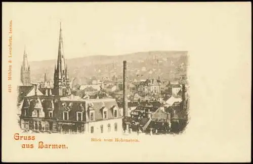 Ansichtskarte Barmen-Wuppertal Blick vom Hohenstein. x 1903