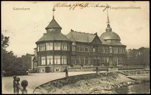 Postcard Kopenhagen København Langeliniepavillonen 1912