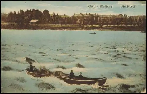 Postcard Oulu (Suomi Finnland) Uleåborg Merikoski 1912