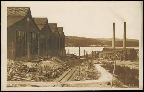 Postcard Kirkenes Girkonjárg Industry Fabrik 1930 Norge Finnmark