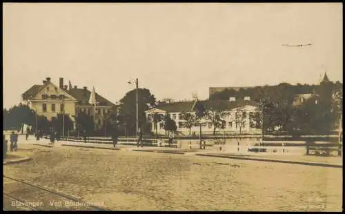 Postcard Stavanger Ved Bredevandet 1926