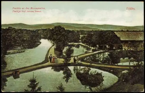 Postcard Ilidza Ilidža Parthie an den Bosnaquellen 1916  Bosnien