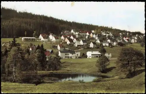 Bischofsgrün Blick von der Fichtelgebirgsstraße Colorfoto AK 1963